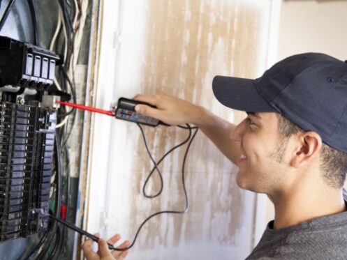 Electrician Performing Electrical Inspection in Media, PA