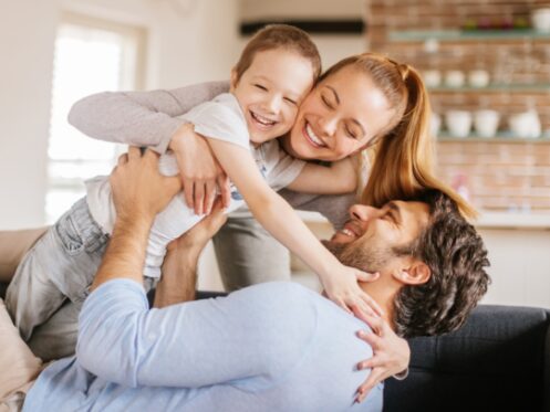 Family in Residential Home After Indoor Air Quality Service in Media, PA, Philadelphia PA Plumbing, Electrical, and HVAC Solutions