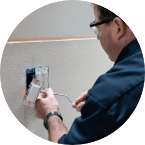 Electrician installation light switches